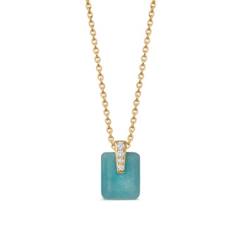 Gold Deco Amazonite Pendant