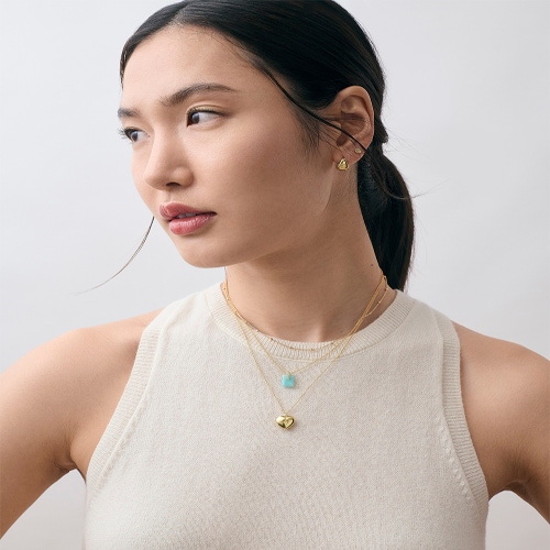 Gold Deco Amazonite Pendant