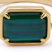 Gold Deco Lapis and Malachite Spinner Ring