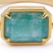 Gold Deco Mother of Pearl and Amazonite Spinner Ring