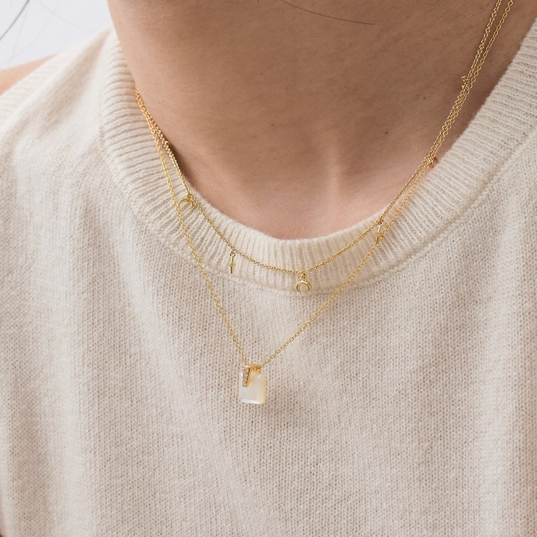Gold Deco Mother of Pearl Pendant