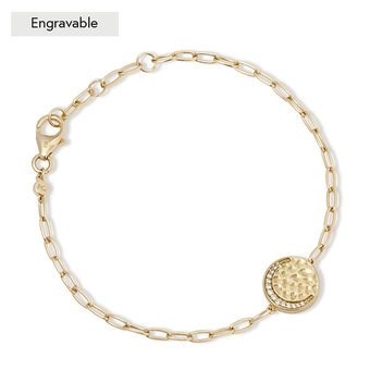 Gold Luna Crescent Locket Bracelet