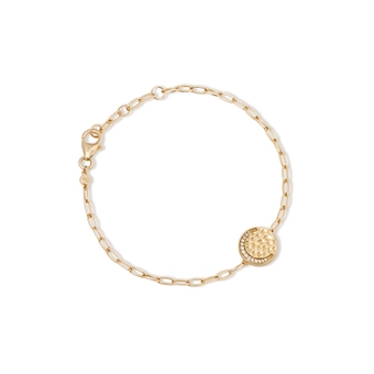 Gold Luna Crescent Locket Bracelet