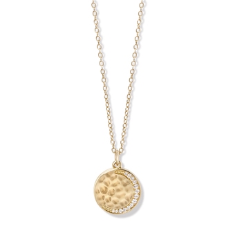Gold Luna Crescent Locket Necklace