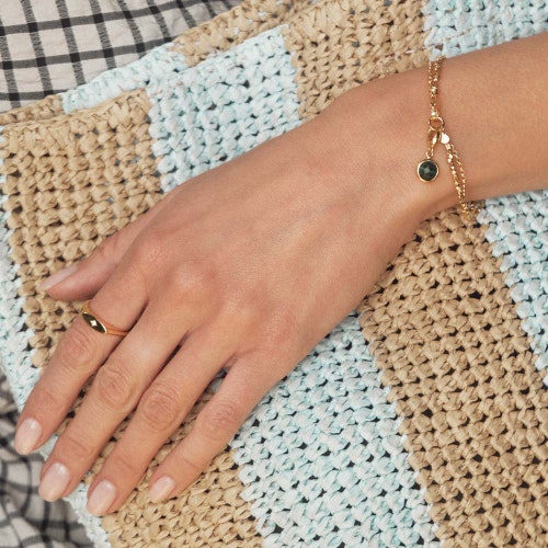 Gold Biography Nugget Bracelet
