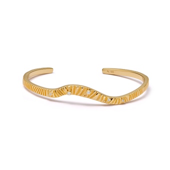 Gold Raye Cuff Bangle