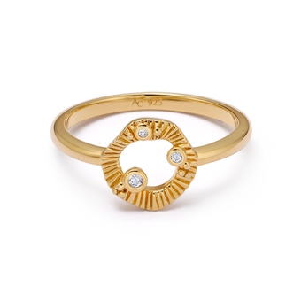 Gold Raye Cut Out Ring