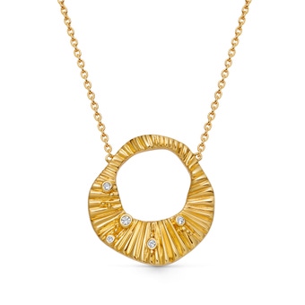 Gold Raye Pendant Necklace