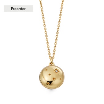 Gold Tiny Star Mini biography locket