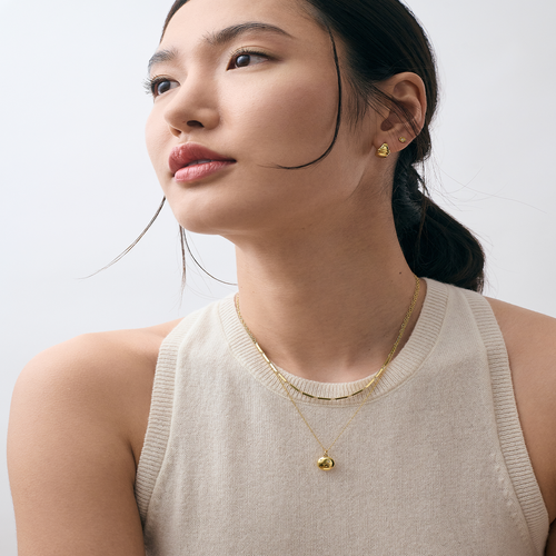 Gold Tiny Star Mini biography locket