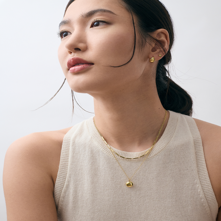 Gold Tiny Star Mini biography locket
