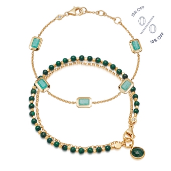 Green Bracelet Stack