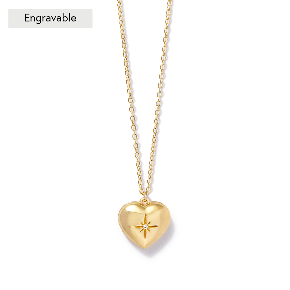 14k Gold Open Heart Pendant Necklace – Smyth Jewelers