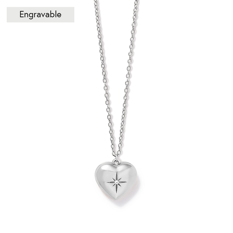 Silver Mini Heart Locket Necklace