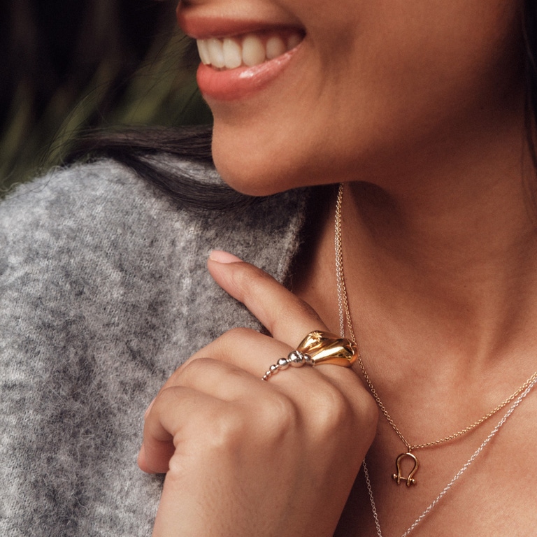 Gold Aurora Pendant Necklace