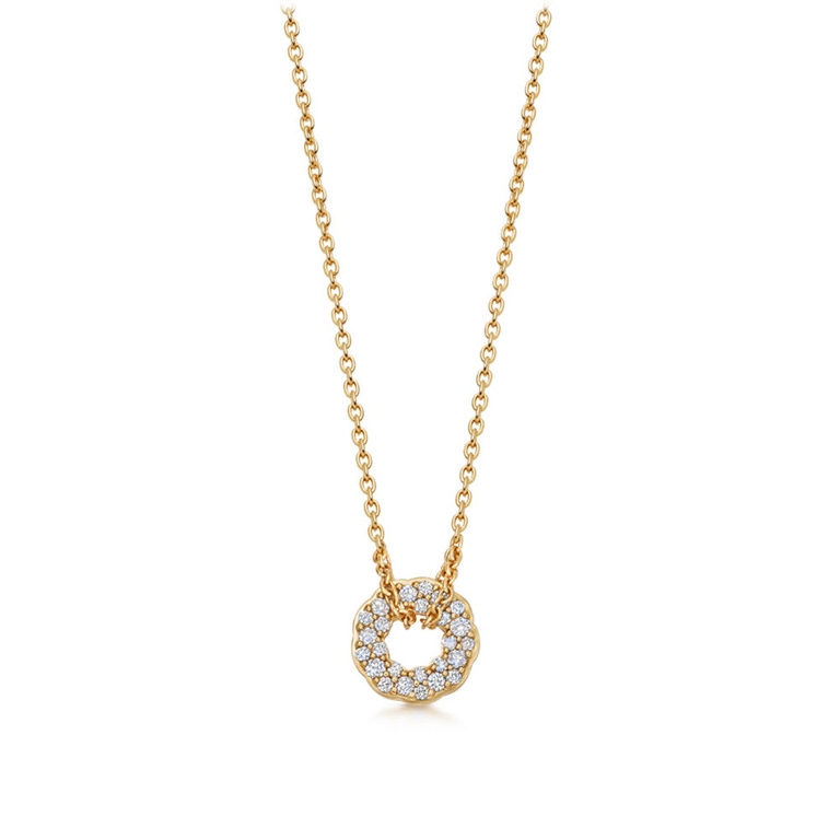 Solid Gold Asteri Natural Diamond Pendant - One Size
