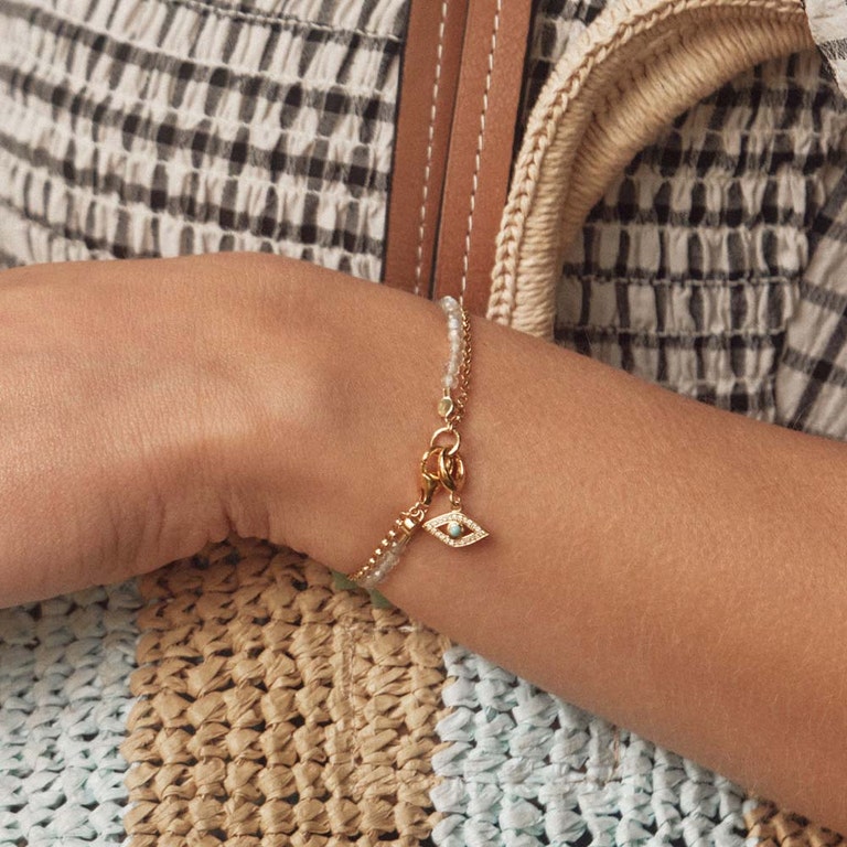 Gold Biography Labradorite Bracelet