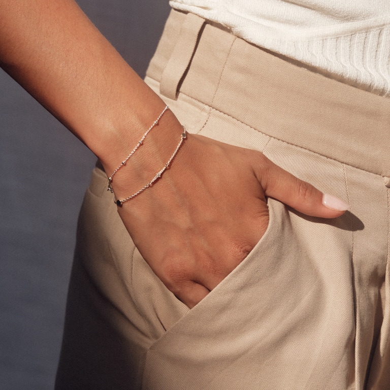 Silver Aurora Station Bracelet