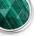 Silver Biography Malachite Charm