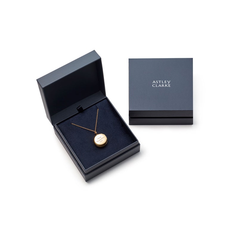 Celestial Sunrise Locket Necklace in Sterling Silver