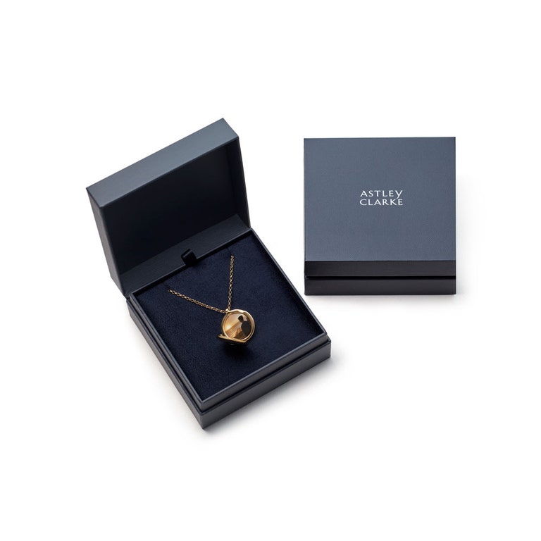 Celestial Sunrise Locket Necklace in Sterling Silver