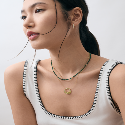 Gold Raye Pendant Necklace