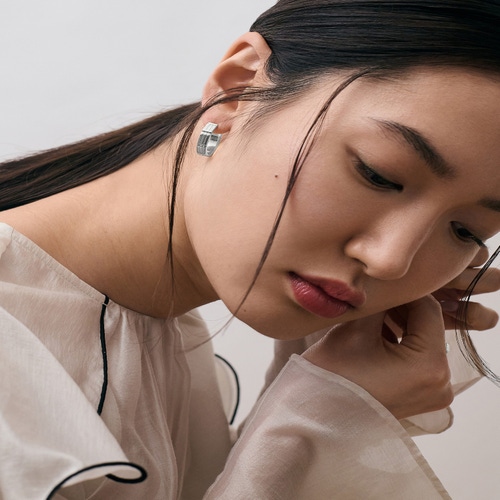 Silver Aubar Bold Hoop Earrings