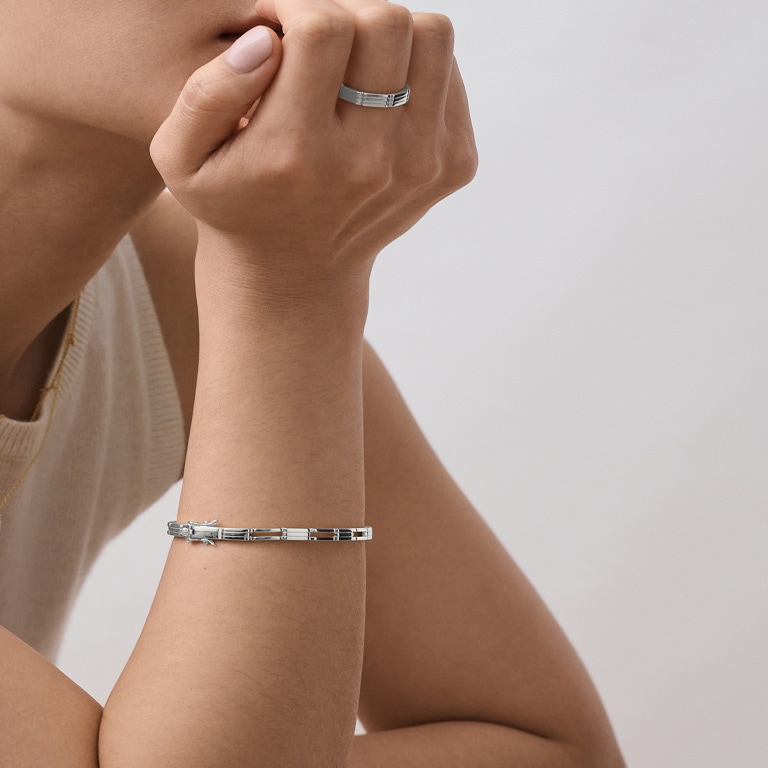 Silver Aubar Bold Bangle