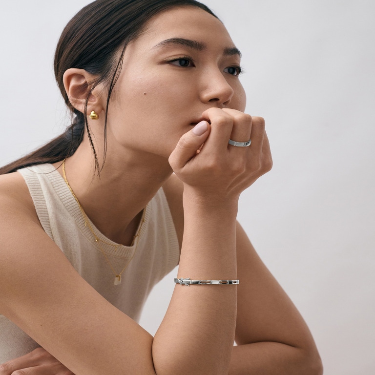 Silver Aubar Bold Bangle