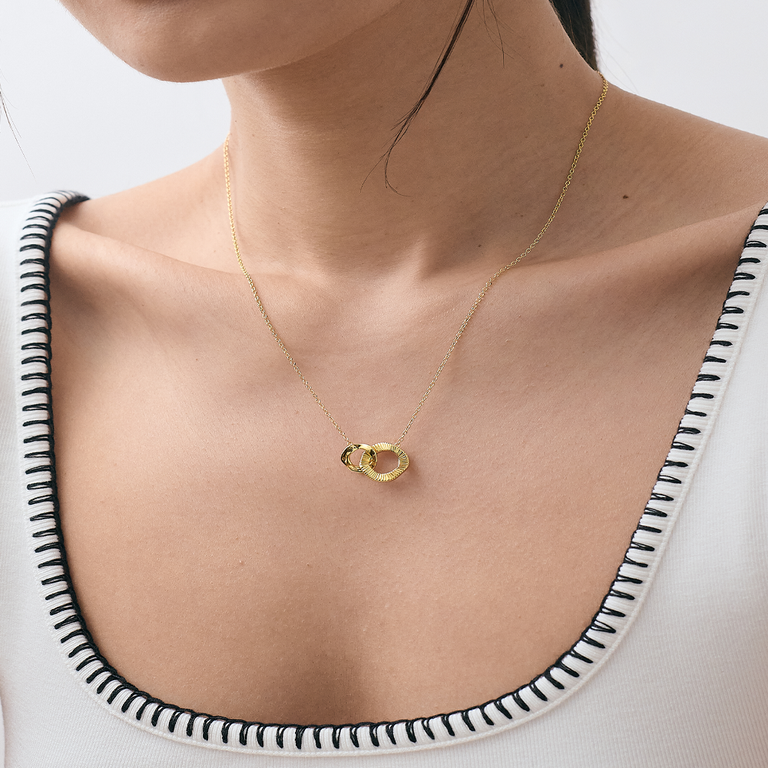 Gold Raye Link Necklace