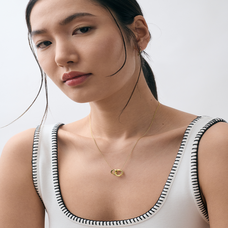 Gold Raye Link Necklace