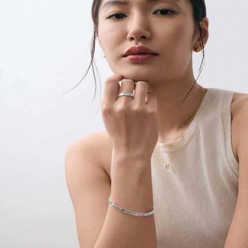Silver Aubar Bold Bangle