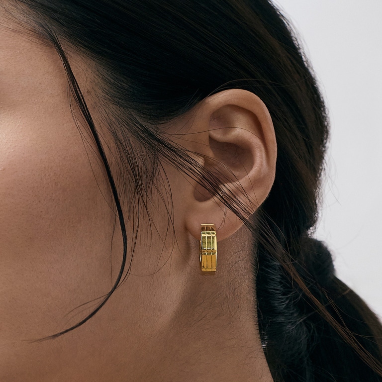 Gold Aubar Bold Hoop Earrings