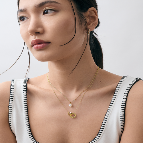Gold Raye Link Necklace