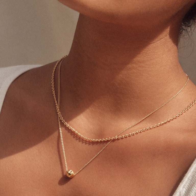 Gold Aurora Atom Necklace