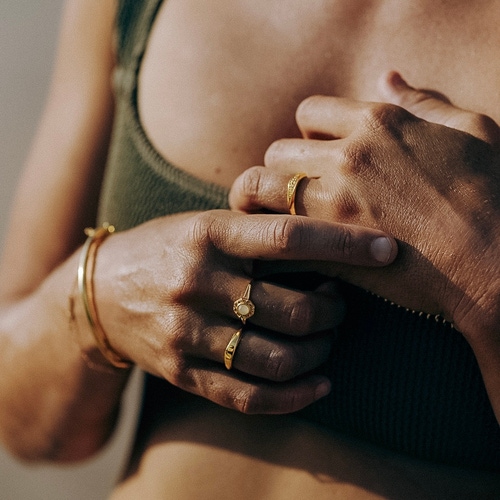 Gold Deco Shard Ring