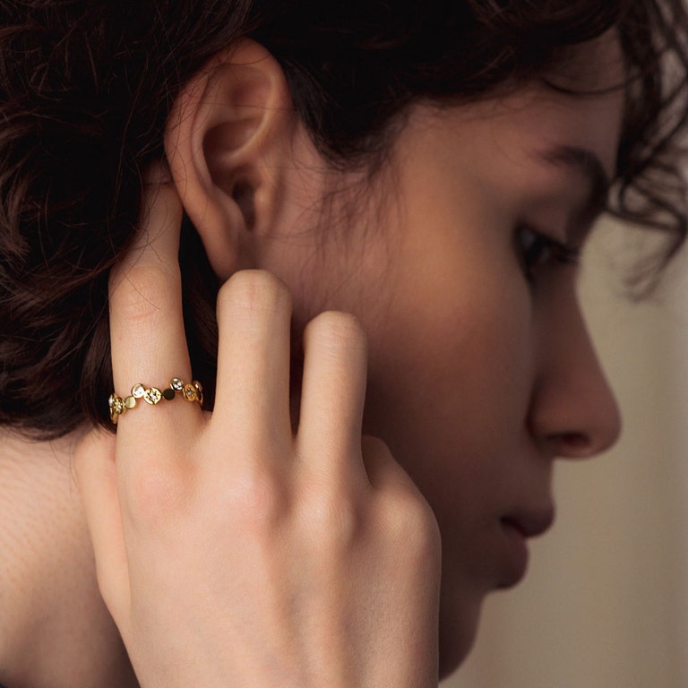 gold eternity stacking ring