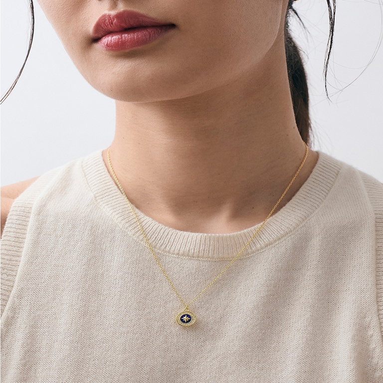 Gold Polaris Lapis Locket