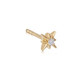 Single Polaris Star Stud Earring - Yellow