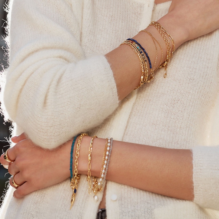 Gold Biography Rainbow Bracelet