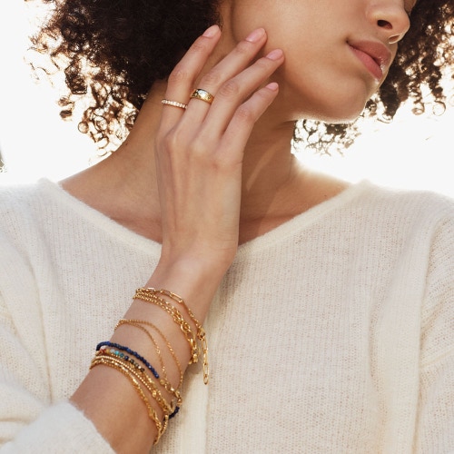 Gold Biography Rainbow Bracelet