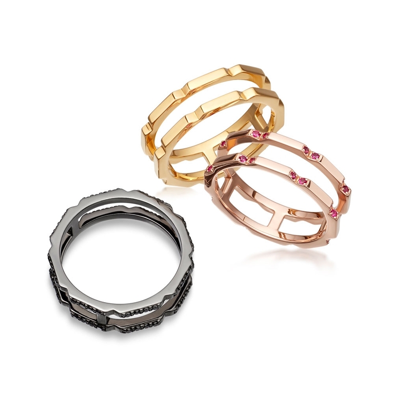 Aubar Double Ring in 14ct solid yellow gold