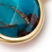 Gold Biography Turquoise Charm