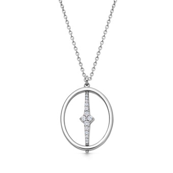 Silver Luna Light Spinning Orb Necklace