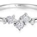 Solid White Gold Diamond Cluster Promise Ring
