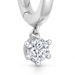 Solid White Gold Diamond Drop Hoop Earrings
