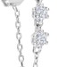 Solid White Gold Interstellar Diamond Chain Stud Earrings