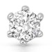 Solid White Gold Interstellar Solitaire Stud Earrings