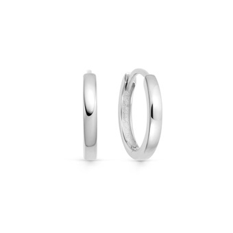 Solid White Gold Mini Hoop Earrings