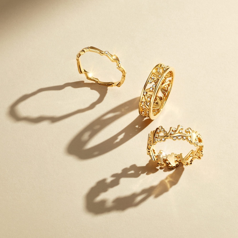 Solstice Stacking Ring in Yellow Gold Vermeil